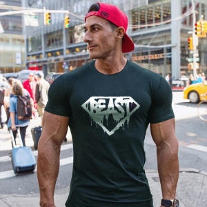 비스트  피트니스 헬스 반팔 티셔츠