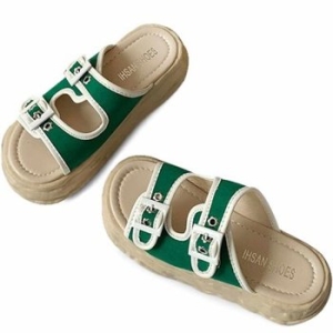 아미 k et muse Double belt platform slippers KM22s117