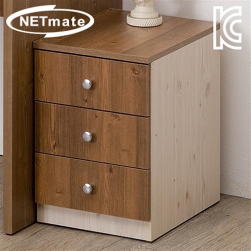 넷메이트 NETmate 3단 서랍장  엔틱  NMK-OD302 국산