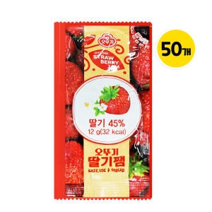 오뚜기 일회용 딸기잼 50개/일회용잼 일회용쨈 딸기쨈