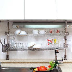 LG생활건강 센스 기둥식800 2단 식기건조대 씽크대선반 주방선반