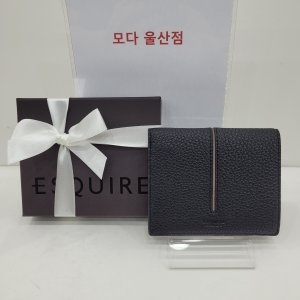 에스콰이어 에스콰이아 에스콰이아 남성 슈렁큰 소가죽 중지갑 ECBFPN321BK
