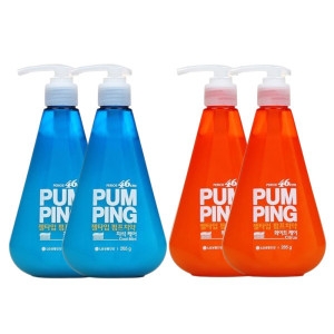 LG생활건강 페리오 46cm 펌핑치약 싱그러운 시트러스 285g 2개 + 상쾌한 스피아민트 285g 2개