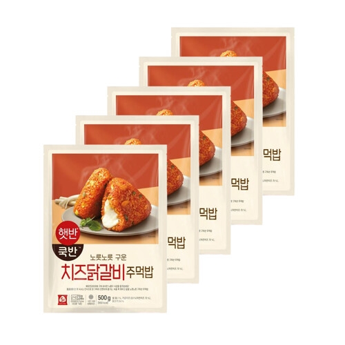 CJ제일제당  햇반 쿡반 치즈닭갈비 주먹밥 500g