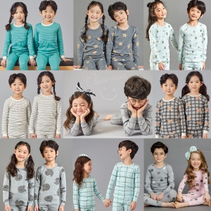 내의 유아 아동 주니어 내복 실내복 잠옷 9부 7부 5부
