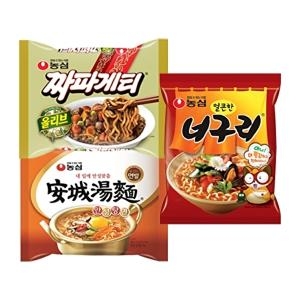 농심  안성탕면5개 + 짜파게티5개 + 너구리5개