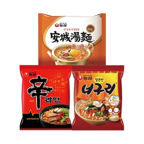 하림  신라면5개 + 안성탕면5개 + 얼큰한너구리5개