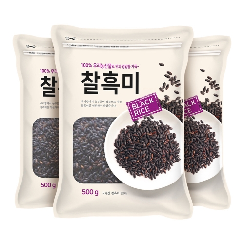 현대농산  국산 찰흑미 500g