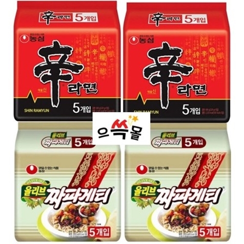 농심  신라면10개 + 짜파게티10개