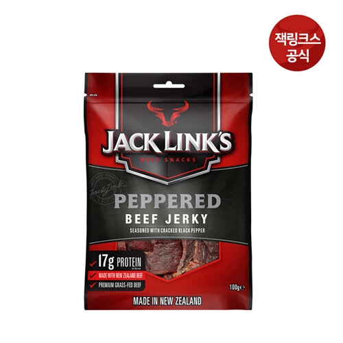 잭링크스  맛의잭팟 페퍼드 비프져키 육포 100G