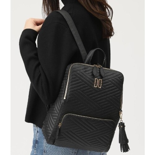 닥스 핸드백 블랙 칼라일 가죽 백팩 DCBA2E369