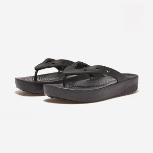 크록스 여성 클래식 플랫폼 플립_207714-001