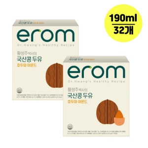 이롬  황성주 국산콩 두유 호두와 아몬드 190ml