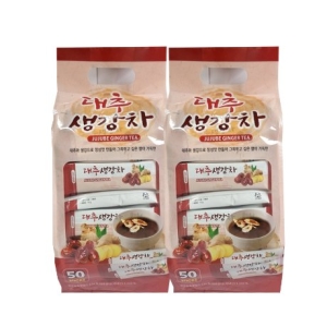 지노  대추 생강차 50Tx2개 100T 일회용 스틱 전통차
