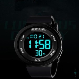 하나 더 5ATM 디지털 MSTIANQ 스포츠 손목시계 와치_ 하미하태 s n 2021 no: + 빻  da ham  04..