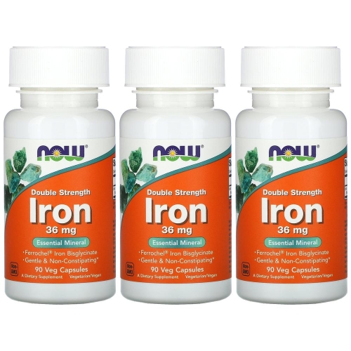 나우푸드 더블 스트렝스 철분 36mg 90캡슐