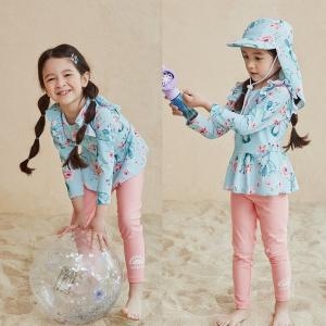 브레인스포츠 아이스샌드 아동 래쉬가드 세트 (BR-88104)