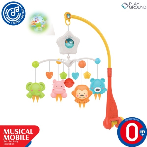 출산 유아동데이 뮤지컬 동물친구 프로젝션 모빌 오렌지 huanhe0308 하늘썬별 유아 신생아 감각발달 완구 몽키 굴리기 ..