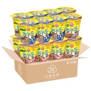 오뚜기  컵누들 소컵 16입 혼합 매콤한맛6+우동맛6+매콤찜닭맛4