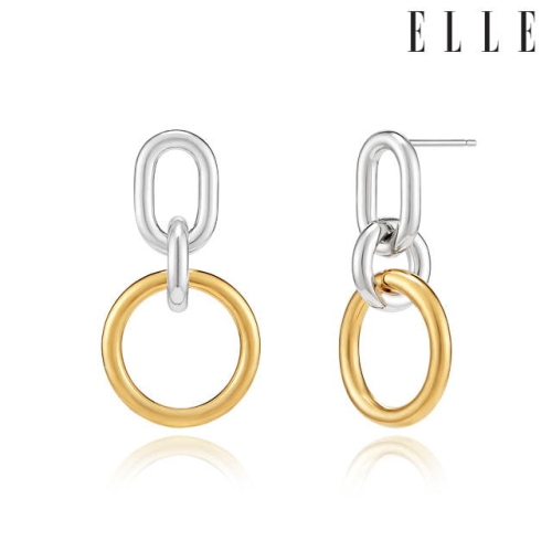 엘르쥬얼리  Urban 14K 센시 라운드 귀걸이 gold pin ELGPEE456