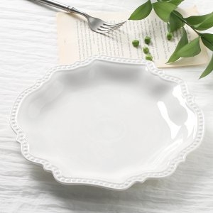 시크릿 원형 접시 4호 카페 도자기 디저트 파스타 스테이크 디너 양식 빈티지 그릇