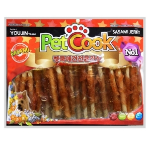 펫쿡 치킨스틱사사미 400g