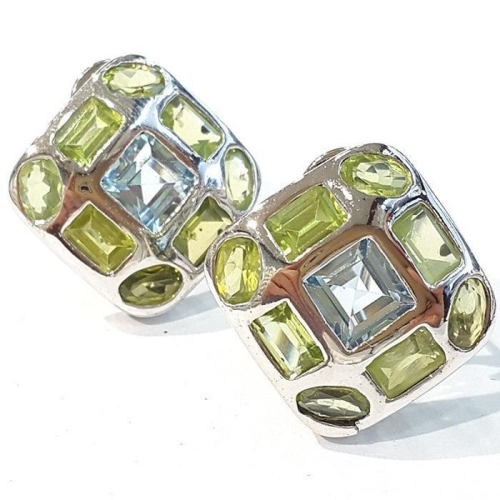 블루케이  그린페리도트 원석 귀걸이 220409-11 탄생석