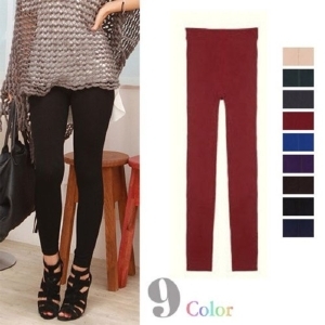여자 겨울 따뜻한 슬림 데일리 무발 기모 레깅스W7FA1AC
