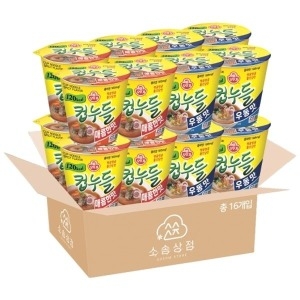 오뚜기  컵누들 소컵 16입 혼합 매콤한맛+우동맛 각 8개씩