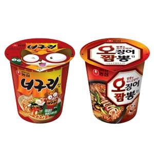 농심  오징어짬뽕 67g 12개 + 너구리컵 62g 12개