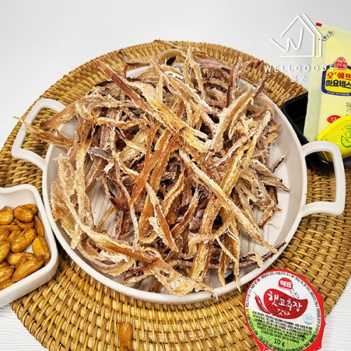 웰굿  진하고 깊은 맛 가득 맥반석 버터구이 오징어채 500g