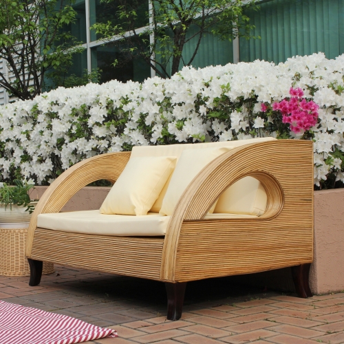 사라방드 몰디브 라운드형 내추럴 라탄2인용소파