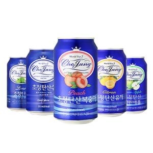 일화 초정 탄산수 350ml x24캔 플레인 복숭아 유자 그린애플