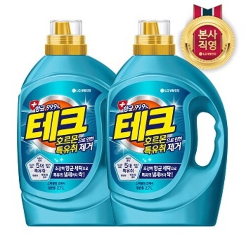 테크 호르몬 특유취 제거 액체세제 일반용 2.7L