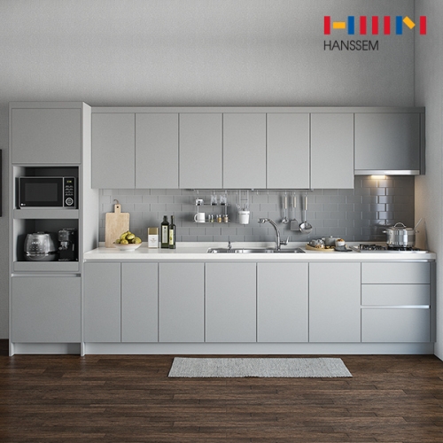 한샘  밀란100 모노그레이 ㅡ자 키큰장형