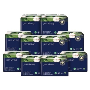 저스트마이데이 유기농 순면 날개 대형 10개