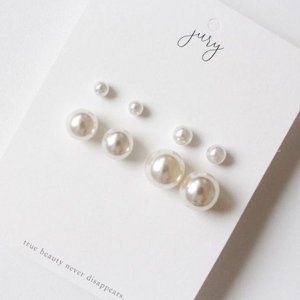 GGD 베이직 심플 진주 귀걸이세트 W9E401E