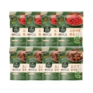CJ제일제당 비비고 소고기장조림125g 4개+오징어채볶음55g 4개