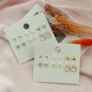 GGD 심플 플라워 베이직 6pcs 귀걸이세트 W9E4030