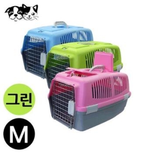 펫라인 칼라 이동장  뚜껑 오픈형 M/애견이동가방
