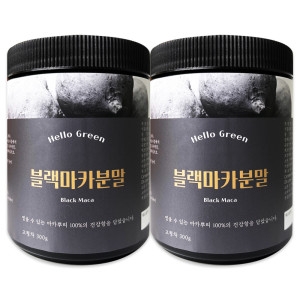 헬로우 100 페루산 블랙 마카 분말 300gX2 통 총600g