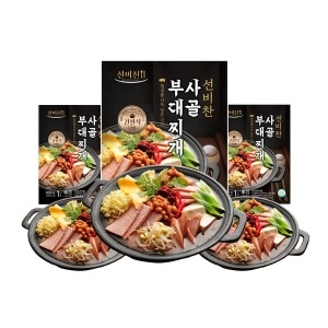 선비찬  부대찌개 600g 5봉 +사리면2봉 사골부대찌개