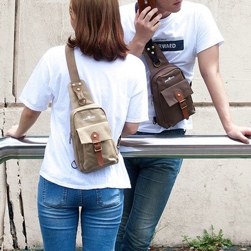 이스트팩 피오지넬리 pio103 캔버스 슬링백 힙색 웨  캔버스백 여행용백 W0E8EEC