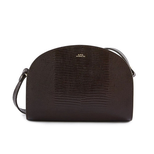 아페쎄 데미룬 하프문 파이톤스킨 숄더백 PXBMR-F61048 마룬 Demi-lune Ha