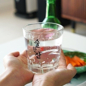 알럽하우스 대형소주잔 한방울잔 2P 술한잔1+원샷1 왕소주잔