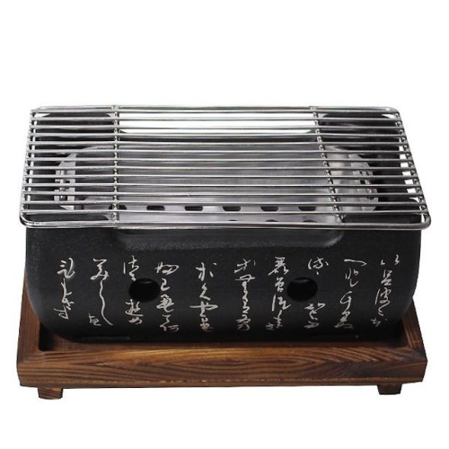 7D5316 미니 화로 숯 화로 석쇠 그릴 개인 일본식 바베큐