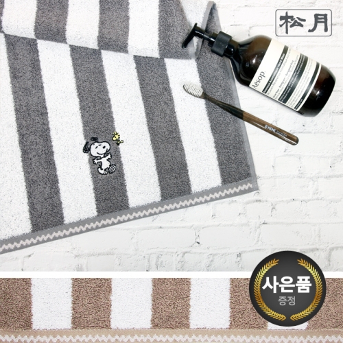 오너클랜 송월타올  스누피 멜로우 스트라이프 1매 세면타월 기념수건