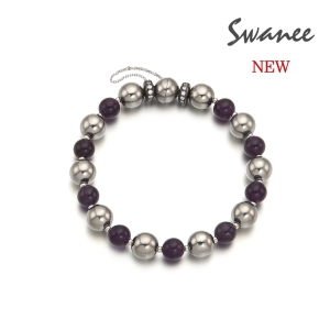 옴므  자수정 M 남성용 티타늄 팔찌 T000037B