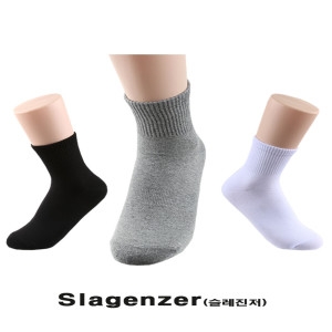 슬레진저 남자 여자 중목양말10족 학생 교복 발목장목 흰색 검정양말