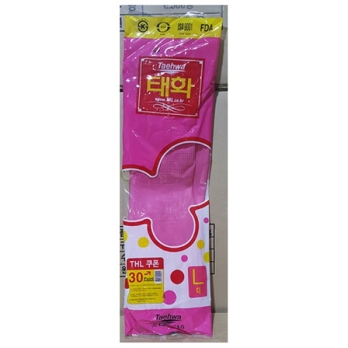 태화  고무장갑 대L 분홍 X10